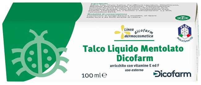 DICOFARM TALCO LIQUIDO MENTOLATO 100 ML - fitfarma.it