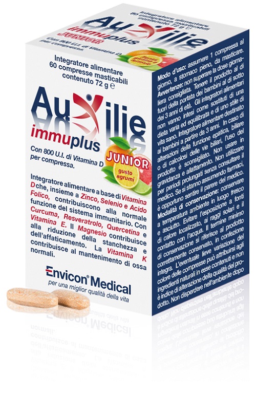 AUXILIE IMMUPLUS JUNIOR MASTICABILE 30 COMPRESSE - fitfarma.it