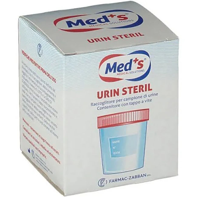 MEDS CONTENITORE URINA STERILE SOTTOVUOTO 120 ML - fitfarma.it