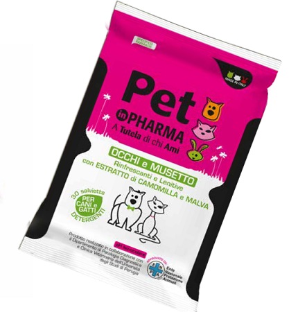 PET IN PHARMA SALVIETTINE OCCHI MUSO 30 PEZZI - fitfarma.it