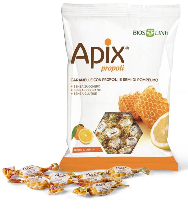 APIX PROPOLI CARAMELLA ARANCIA 50 G - fitfarma.it