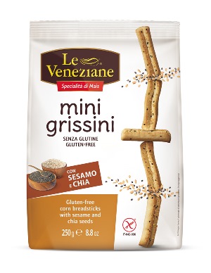 LE VENEZIANE MINI GRISSINI SESAMO E CHIA 250 G - fitfarma.it