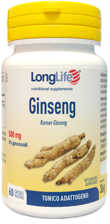 LONGLIFE GINSENG 5% 60 CAPSULE - fitfarma.it
