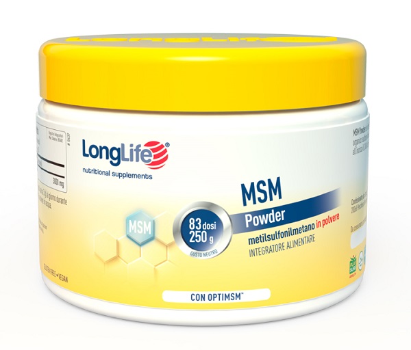 LONGLIFE MSM POWDER 250 G - fitfarma.it
