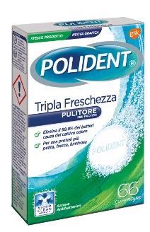 POLIDENT TRIPLA FRESCHEZZA 66 COMPRESSE - fitfarma.it