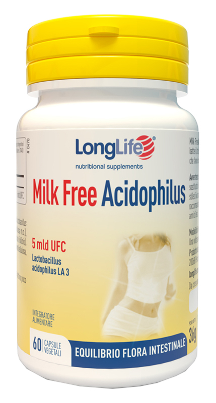 LONGLIFE MILK FREE ACIDOPHILUS 60 CAPSULE VEGETALI - fitfarma.it