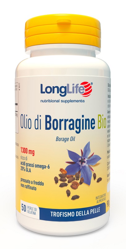 LONGLIFE OLIO BORRAGINE BIO 50 PERLE IN GELATINA - fitfarma.it