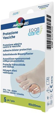 MASTER-AID FOOT CARE VESCICHE PROTEZIONE PER DITA 60X20 MM 5 PEZZI - fitfarma.it
