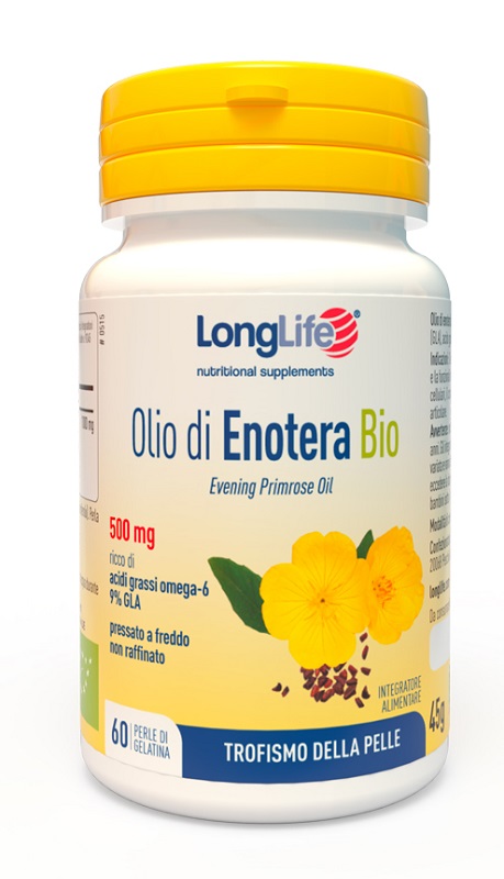 LONGLIFE OLIO ENOTERA BIO 60 PERLE 500 MG - fitfarma.it