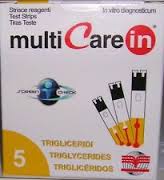 TEST TRIGLICERIDI MULTICARE IN STRISCE CON ASPIRAZIONE CAPIILLARE 5 PEZZI - fitfarma.it