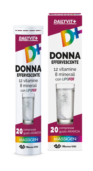 DAILYVIT+ MULTIVITAMINICO E MULTIMINERALE DONNA EFFERVESCENTE 20 COMPRESSE - fitfarma.it
