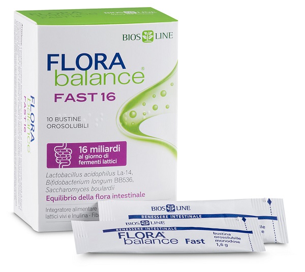 BIOSLINE FLORABALANCE FAST 10 BUSTINE OROSOLUBILI - fitfarma.it