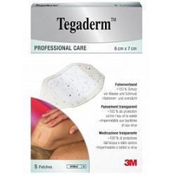 TEGADERM MEDICAZIONE IMPERMEABILE TRASPARENTE 5 PEZZI 6X7 CM - fitfarma.it