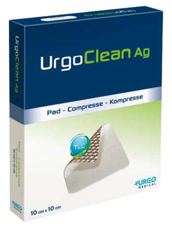 MEDICAZIONE TNT ASSORBENTE GELIFICANTE URGOCLEAN AG/SILVER 10X10CM 5 PEZZI - fitfarma.it