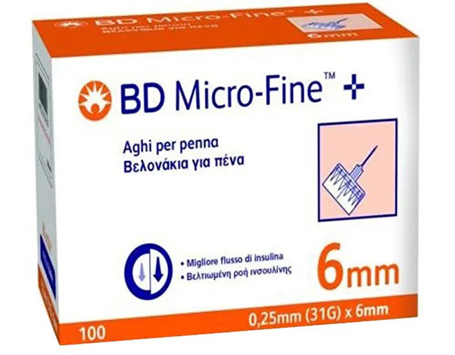 AGO PER PENNA DA INSULINA BD MICROFINE GAUGE 31 6MM 100 PEZZI - fitfarma.it