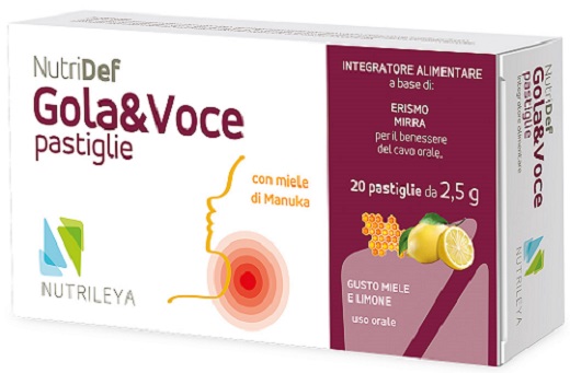 NUTRIDEF GOLA & VOCE MIELE E LIMONE 20 PASTIGLIE - fitfarma.it