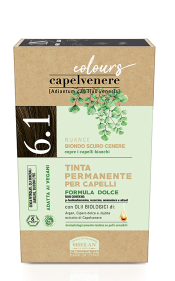 CAPELVENERE COLOURS TINTA CAPELLI 6,1N BIONDO SCURO CENERE - fitfarma.it