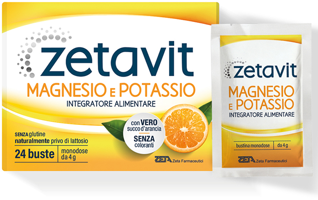 ZETAVIT MAGNESIO POTASSIO 24 BUSTINE DA 4 G - fitfarma.it