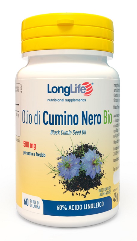 LONGLIFE OLIO DI CUMINO NERO BIO 60 PERLE IN GELATINA - fitfarma.it