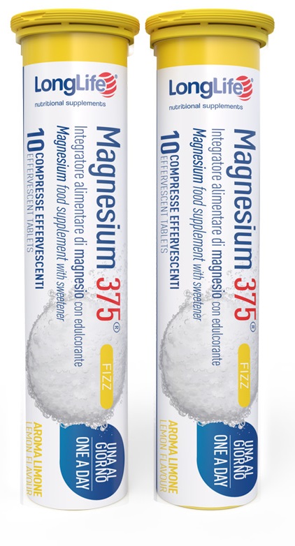 LONGLIFE MAGNESIUM 375 FIZZ 20 COMPRESSE EFFERVESCENTI DA 6,3 G - fitfarma.it