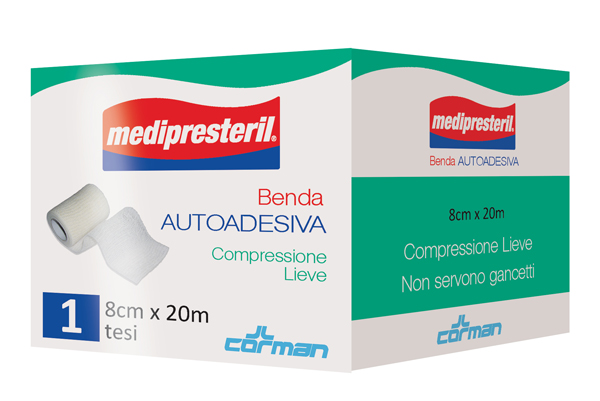 MEDIPRESTERIL BENDA AUTOADESIVA 8X2000 CM 1 PEZZO - fitfarma.it