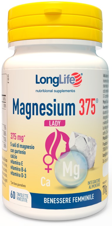 LONGLIFE MAGNESIUM 375 LADY 60 TAVOLETTE - fitfarma.it