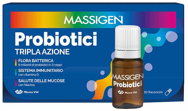 MASSIGEN PROBIOTICI 10 FLACONCINI X 8 ML - fitfarma.it
