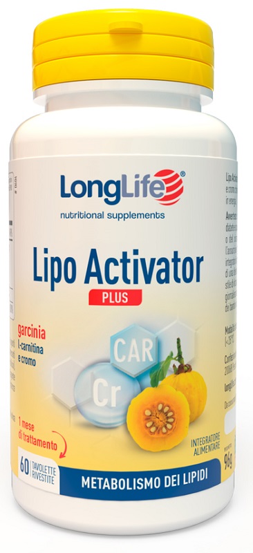 LONGLIFE LIPO ACTIVATOR PLUS 60 TAVOLETTE RIVESTITE DA 1,6 G - fitfarma.it