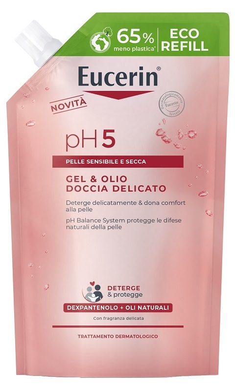 EUCERIN GEL & OLIO DOCCIA DELICATO 400 ML REFILL - fitfarma.it