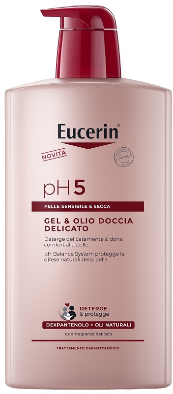 EUCERIN GEL & OLIO DOCCIA DELICATO 1 LITRO - fitfarma.it