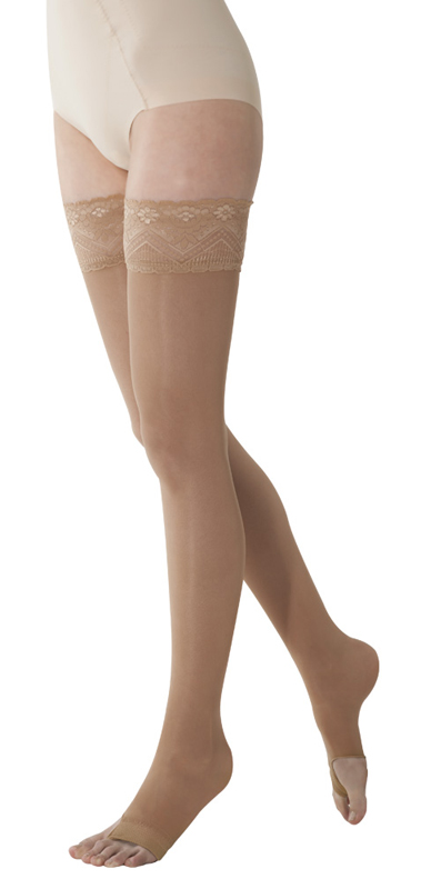 MARILYN 140 PUNTA APERTA CALZA AUTOREGGENTE CAMEL 4XL - fitfarma.it