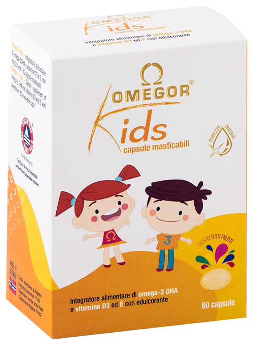 OMEGOR KIDS 60 CAPSULE MASTICABILI - fitfarma.it
