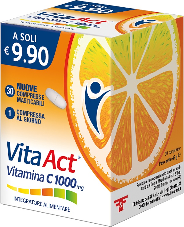 VITAMINA C ACT 1000MG 30 COMPRESSE MASTICABILI - fitfarma.it