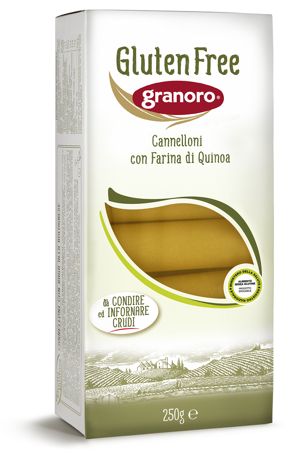 GLUTEN FREE GRANORO CANNELLONI CON QUINOA 250 G - fitfarma.it