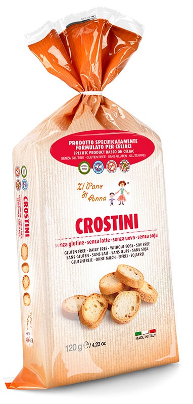 IL PANE DI ANNA CROSTINI SENZA LATTE 120 G - fitfarma.it