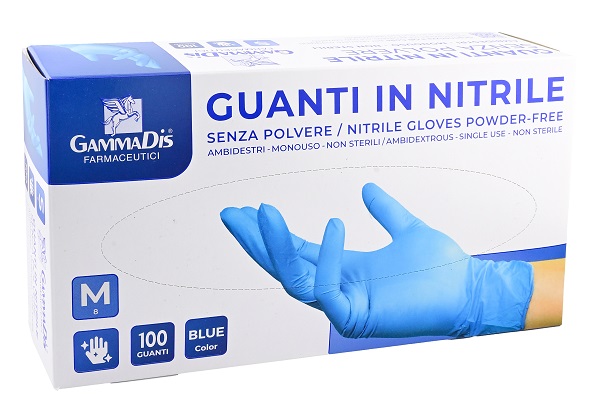 GUANTI NITRILE SENZA POLVERE MEDIUM 100 PEZZI - fitfarma.it