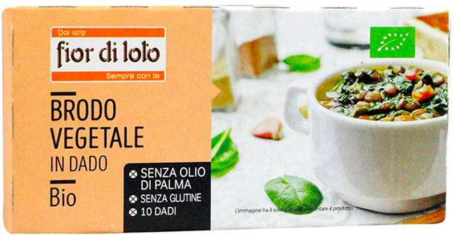 BRODO VEGETALE DADO SENZA PALMA SENZA GLUTINE 100 G - fitfarma.it