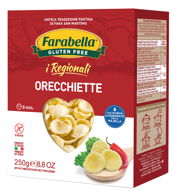 FARABELLA ORECCHIETTE I REGIONALI PASTA FRESCA STABILIZZATA 250 G - fitfarma.it