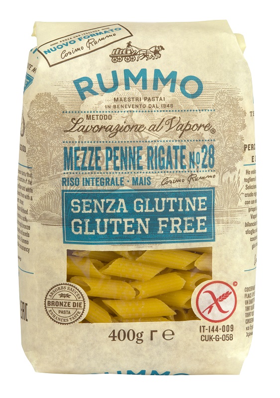 RUMMO MEZZE PENNE RIGATE N28 RISO INTEGRALE E MAIS 400 G - fitfarma.it