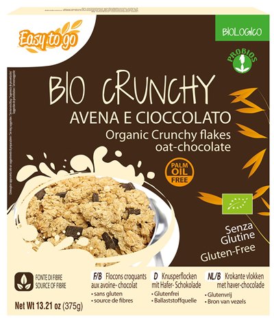 EASY TO GO BIO CRUNCHY AVENA E CIOCCOLATO 375 G - fitfarma.it