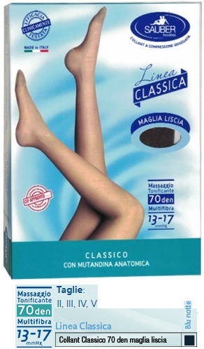SAUBER CLASSICO COLLANT 70 DENARI MAGLIA LISCIA BLU NOTTE 2 - fitfarma.it