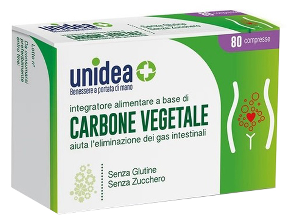 UNIDEA CARBONE VEGETALE 80 COMPRESSE - fitfarma.it