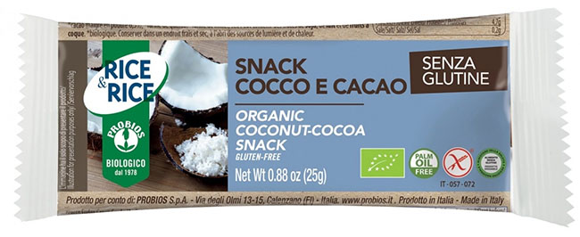 RICE&RICE SNACK COCCO CACAO 25 G - fitfarma.it