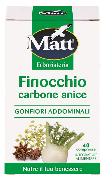 MATT ERBORISTERIA FINOCCHIO CARBONE ANICE 40 COMPRESSE - fitfarma.it