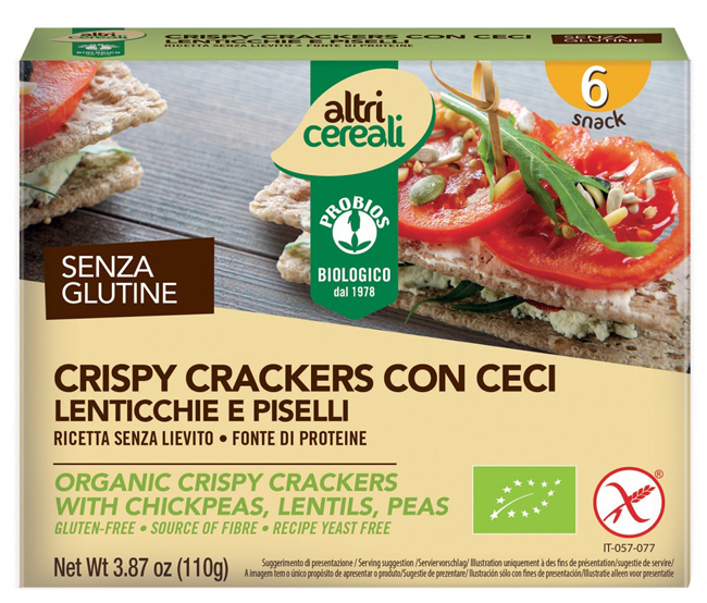 ALTRICEREALI CRISPY CRACKERS CON CECI 110 G - fitfarma.it