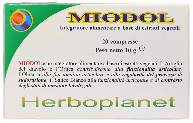 MIODOL 20 COMPRESSE BLISTER 10 G - fitfarma.it