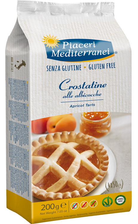 PIACERI MEDITERRANEI LE BONTA' DEL MATTINO CROSTATINE ALL'ALBICOCCA 4 X 50 G - fitfarma.it