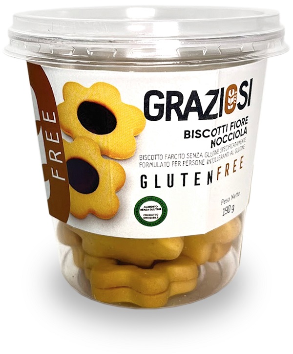 FIORE CON CREMA DI NOCCIOLA BISCOTTO 190 G - fitfarma.it