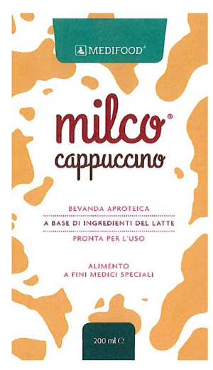 MEDIFOOD MILCO BEVANDA APROTEICA CAPPUCCINO 6 X 200 ML - fitfarma.it