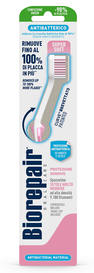 BIOREPAIR ORAL CARE ANTIBATTERICO SPAZZOLINO PIU' COMFORT PROTEZIONE GENGIVE SETOLE SUPER SOFT - fitfarma.it